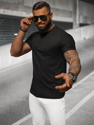 Juodi vyriški marškinėliai OZONEE NB/MT3111