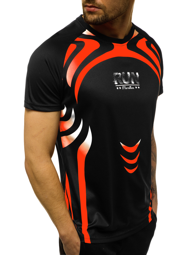 Juodi vyriški marškinėliai OZONEE JS/KS2062