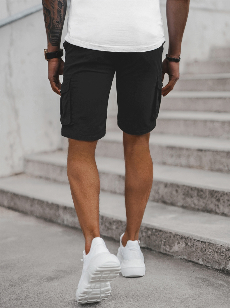 Juodi vyriški chino šortai OZONEE T/BB70010/1