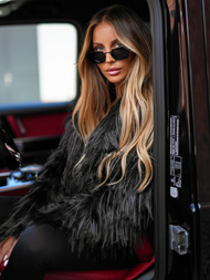 Juoda moteriška striukė OZONEE JS/11Z8259