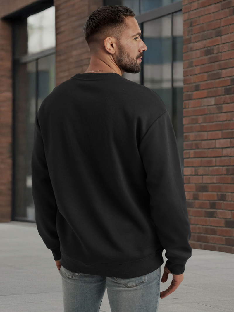 Juodas vyriškas džemperis OZONEE JS/65B3920/3