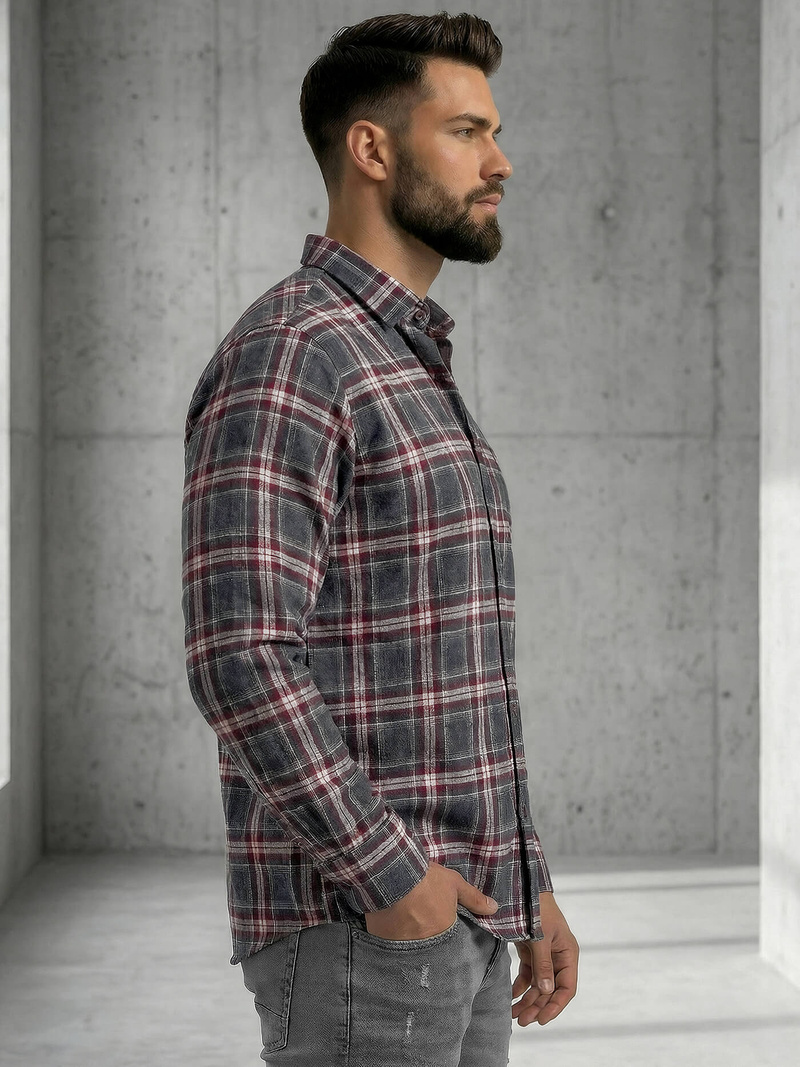 Bordinė vyriški marškiniai OZONEE V/V178Z