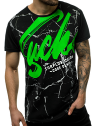 Juodi vyriški marškinėliai OZONEE JS/KS2015