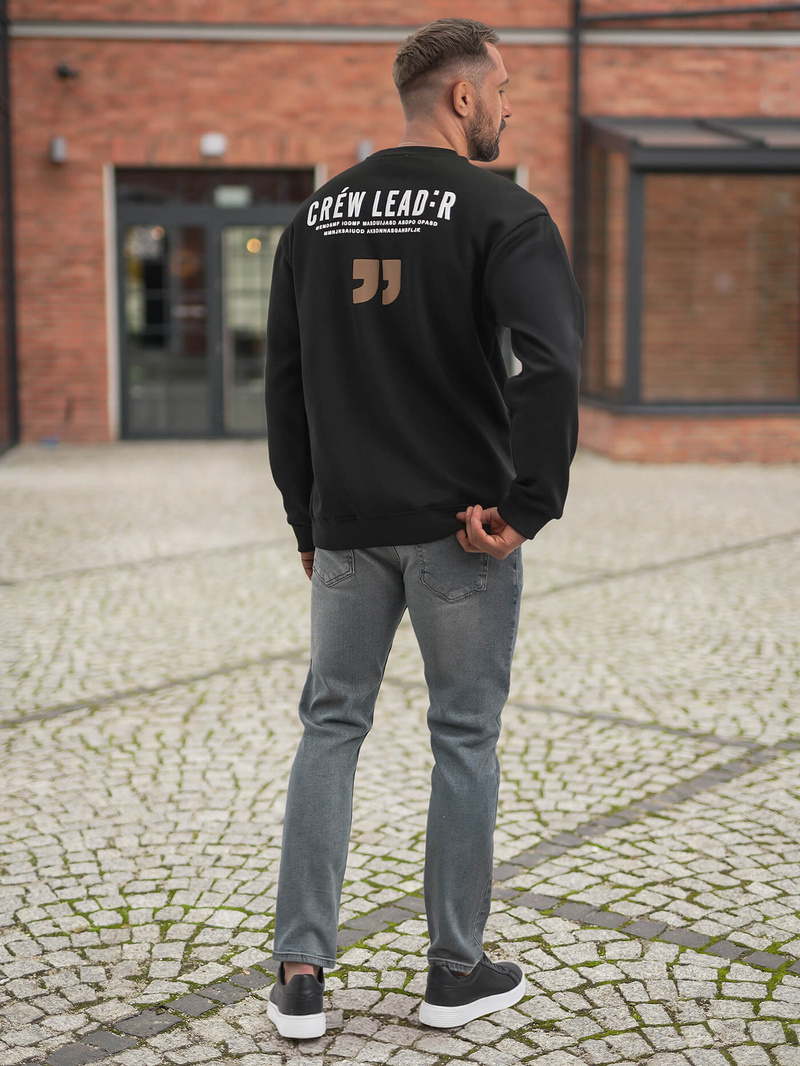 Juodas vyriškas džemperis OZONEE JS/65B3917/3