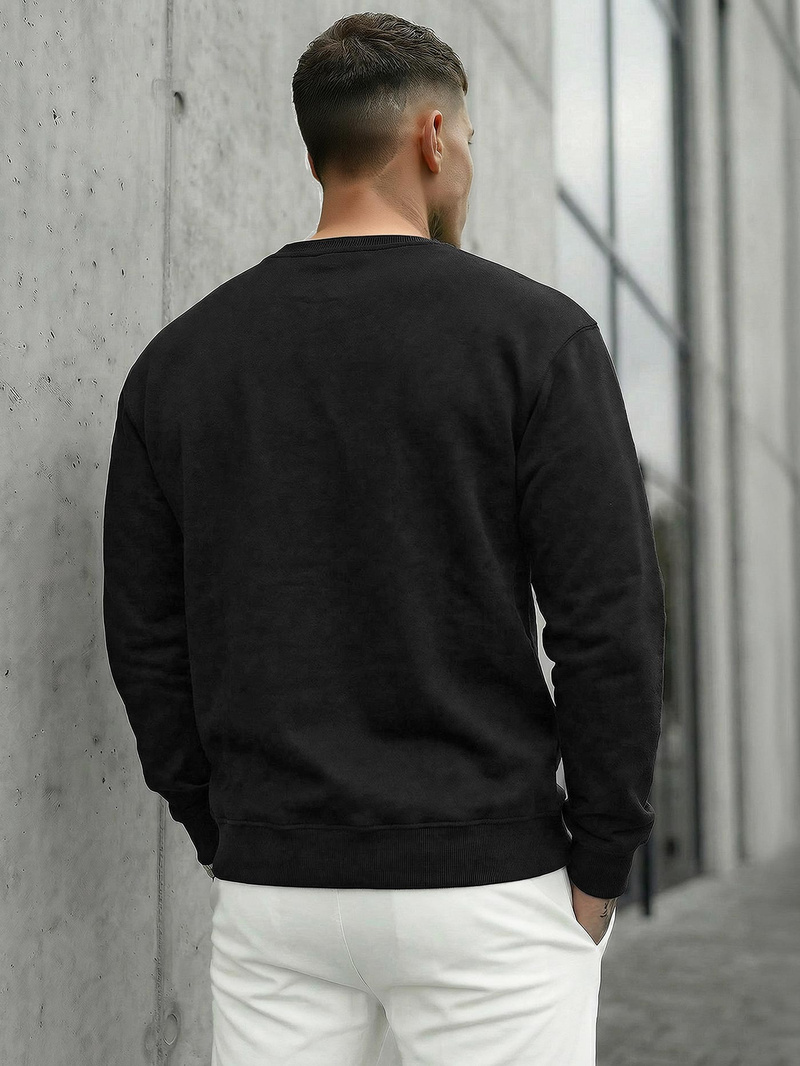 Juodas vyriškas džemperis OZONEE JS/8B1768/3