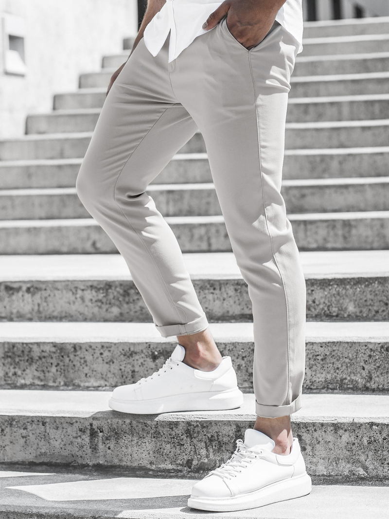 Smėlinės vyriškos chino kelnės OZONEE DJ/5574