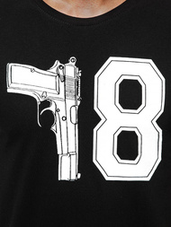 Juodi vyriški marškinėliai OZONEE O/1174Z