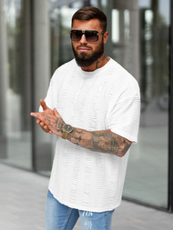 Balti vyriški marškinėliai OZONEE O/B1149