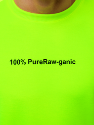 Žaliai-Neoninis vyriškas džemperis OZONEE MACH/3149