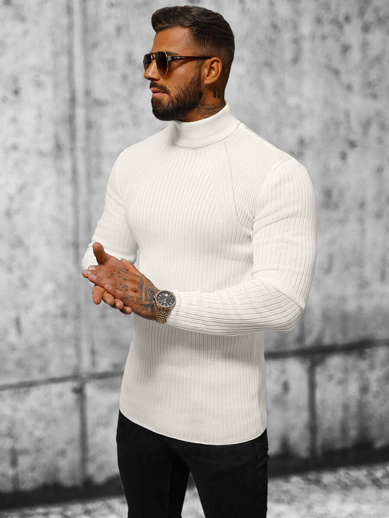 Pieno spalva vyriškas megztinis OZONEE L/2533Z