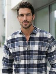 Granatinė vyriški marškiniai OZONEE V/V175Z