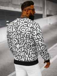 Baltas vyriškas džemperis OZONEE JS/8B1137/1