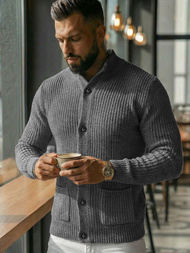 Grafitinis vyriškas megztinis OZONEE NB/MM6020/3Z