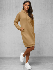 Smėlinis moteriškas džemperis su gobtuvu OZONEE JS/YS10005/6Z