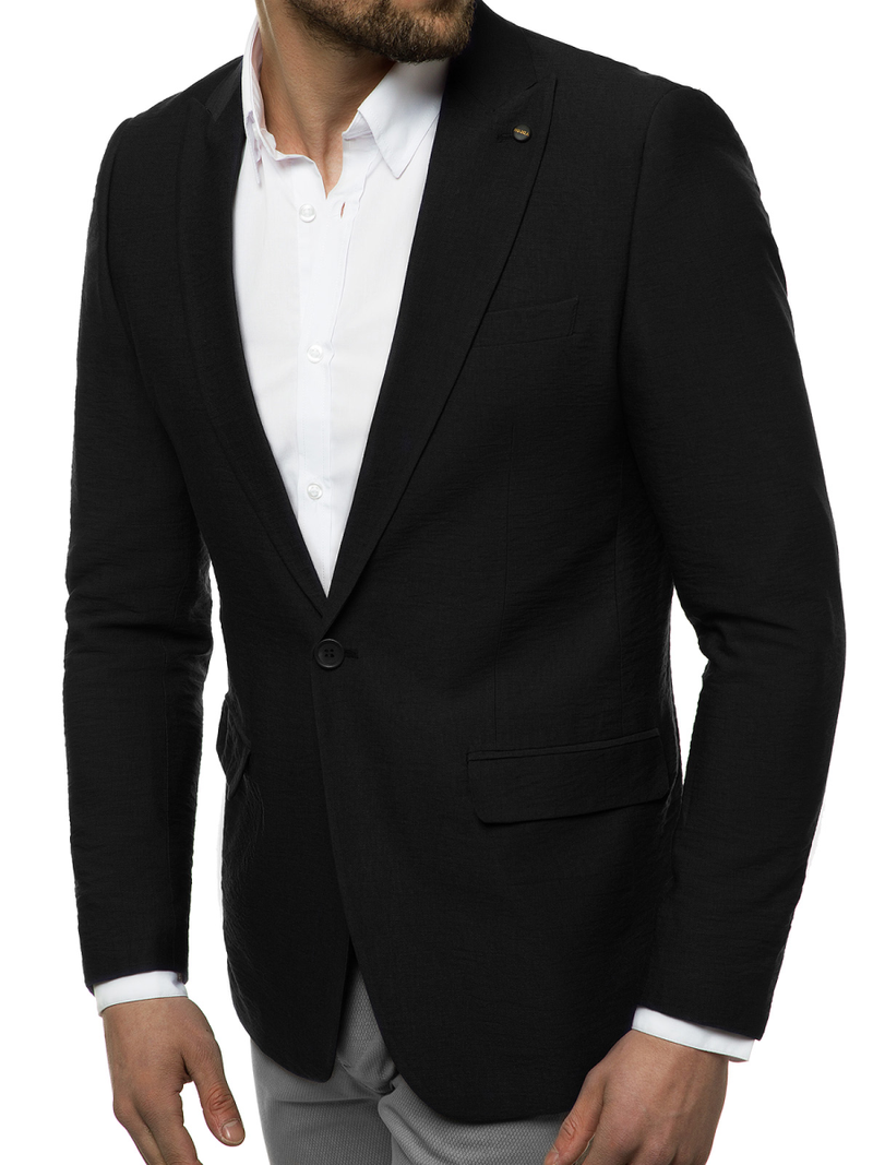 Juodas vyriškas švarkas OZONEE H/878