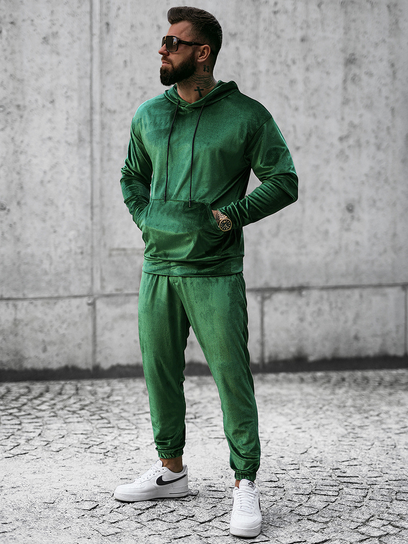Žalias vyriškas sportinis kostiumas OZONEE O/D7517