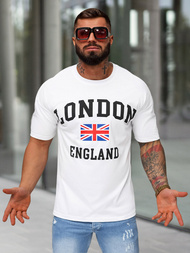 Baltas vyriški marškinėliai OZONEE JS/8B1373/1