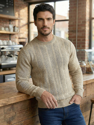 Smėliniai Vyriškas Megztinis OZONEE JS/59B3608/155