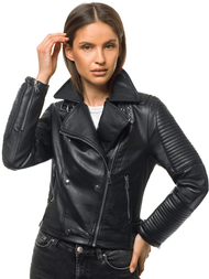 Juoda Moteriška odinė striukė OZONEE YD/BF5935303