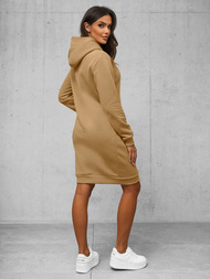 Smėlinis moteriškas džemperis su gobtuvu OZONEE JS/YS10005/6Z