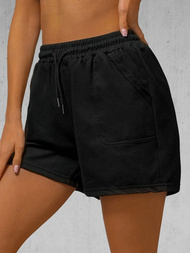 Juoda moteriški sportiniai šortai OZONEE JS/8K950/3