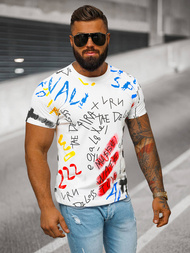 Baltas vyriški marškinėliai OZONEE JS/8T1211/1