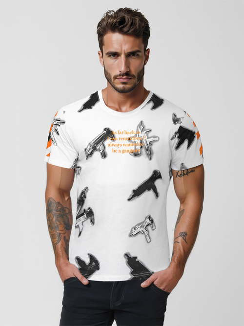 Baltas vyriški marškinėliai OZONEE O/MPO3471Z