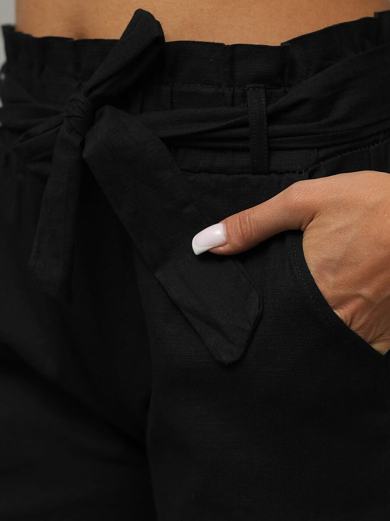 Juodos moteriškos kelnės OZONEE O/ZCH2278