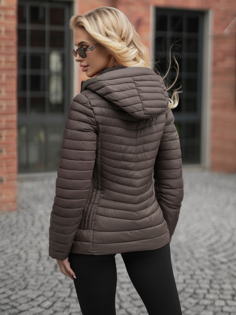 Rudai-pilka moteriška striukė OZONEE JS/11Z8228Z