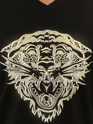 Juodas vyriški marškinėliai OZONEE NB/3011