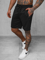 Juodi vyriški sportiniai šortai OZONEE JS/17K532/3