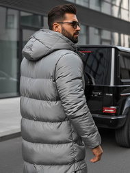 Pilka vyriška žieminė striukė OZONEE O/M799Z