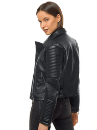 Juoda Moteriška odinė striukė OZONEE YD/BF5935303