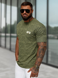 Rusvai žalsva vyriški marškinėliai OZONEE O/QQ1568