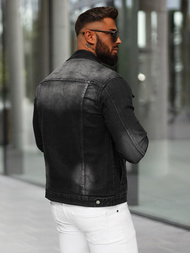 Juoda vyriška džinso striukė OZONEE NB/MJ512N