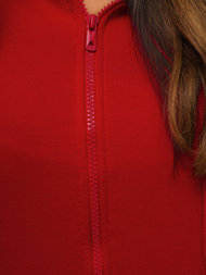 Tamsiai-Raudonas moteriškas džemperis su užtrauktuku OZONEE JS/W03Z