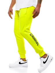 Geltonos vyriškos sportinės kelnės-NEON OZONEE G/11129