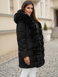 Juoda moteriška striukė OZONEE JS/11Z8096Z