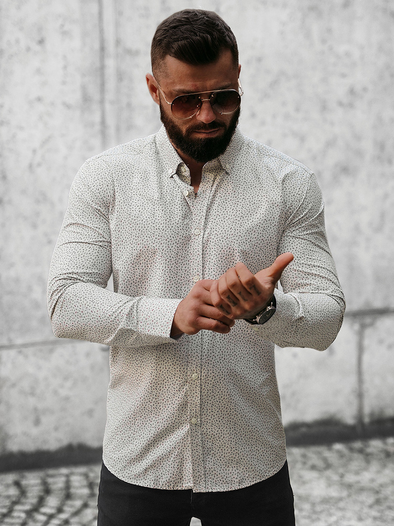 Pilka vyriški marškiniai OZONEE O/CLS349