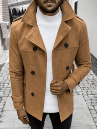 Šviesus-Camel vyriškas paltas OZONEE O/5627