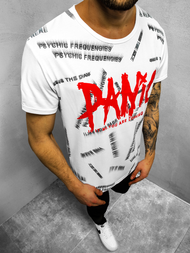 Balti vyriški marškinėliai OZONEE JS/KS1998Z