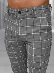 Tamsiai-grafitinės vyriškos chino kelnės OZONEE DJ/5522Z