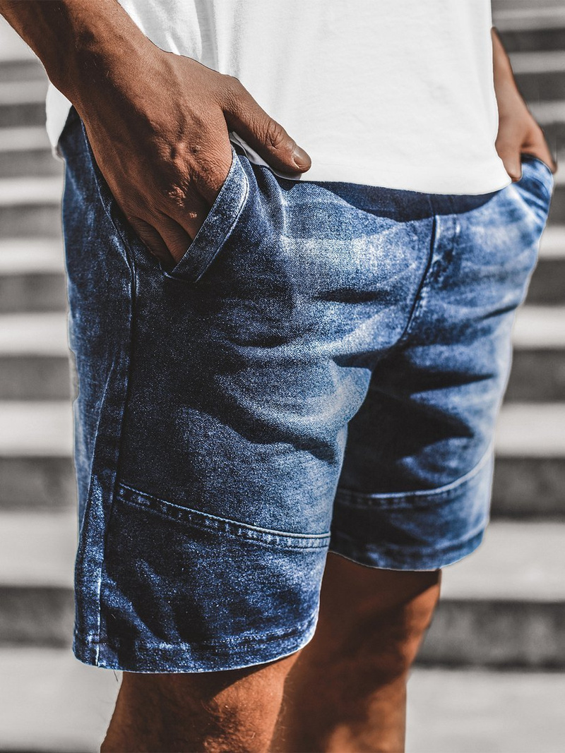 Mėlyni Vyriški džinso šortai OZONEE JS/KK116