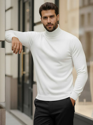 Baltas vyriškas megztinis OZONEE V/V24504