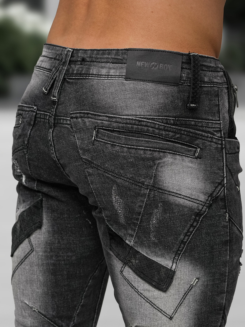 Juodai vyriški džinsai OZONEE NB/MP0045NZ