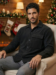 Juodi vyriški marškiniai OZONEE O/GOM23040Z