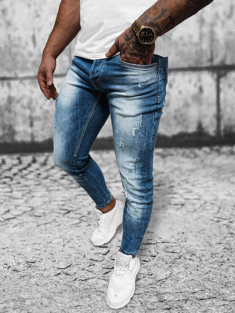 Mėlyni vyriški džinsai OZONEE NB/MP0008B