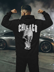 Juoda vyriškas džemperis su gobtuvu OZONEE JS/21B1903/3