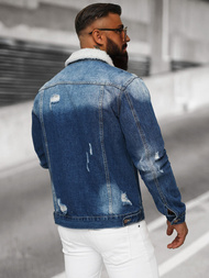 Mėlyna vyriška džinso šerpas striukė OZONEE NB/MJ502BZ