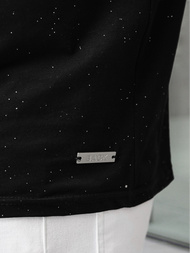 Juodi vyriški marškinėliai OZONEE O/QQ1386